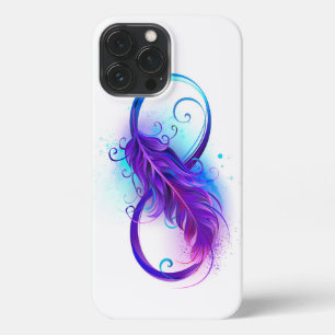 Infinity with Purple Feather iPhone 13 Pro Max Case