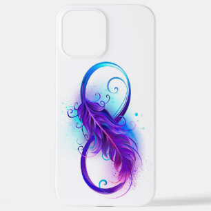 Infinity with Purple Feather iPhone 12 Pro Max Case