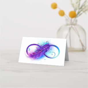 Infinity with Purple Feather Loyalty Card