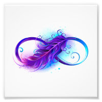 Infinity with Purple Feather