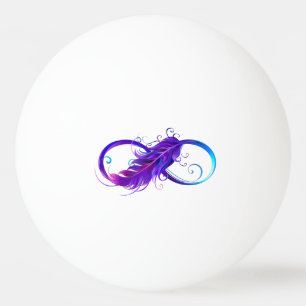 Infinity with Purple Feather Ping Pong Ball