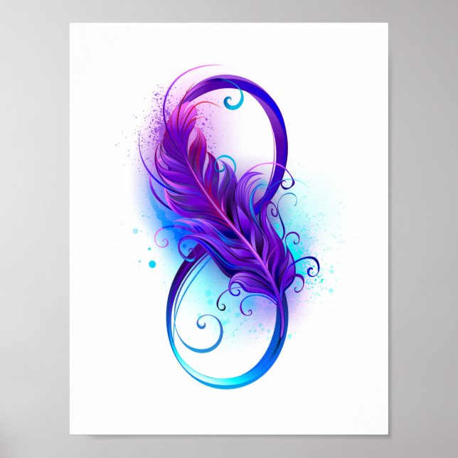 Infinity with Purple Feather Poster (Front)