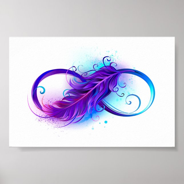 Infinity with Purple Feather Poster (Front)
