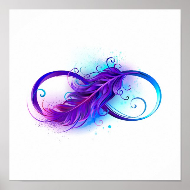 Infinity with Purple Feather Poster (Front)