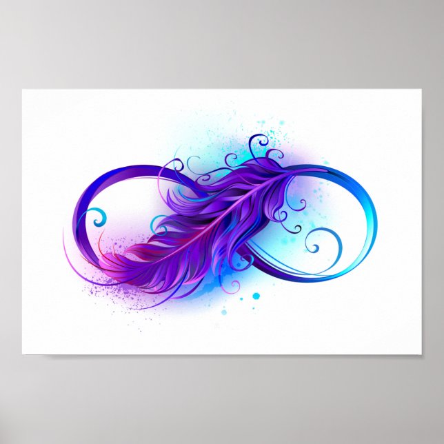 Infinity with Purple Feather Poster (Front)