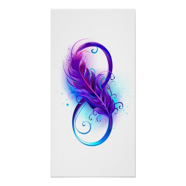 Infinity with Purple Feather Poster (Front)