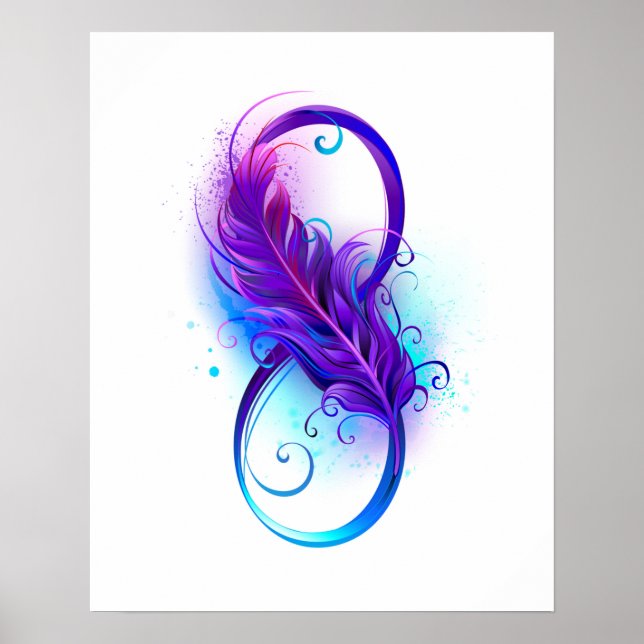 Infinity with Purple Feather Poster (Front)