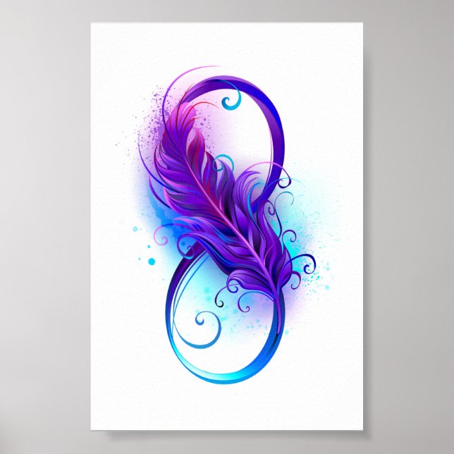 Infinity with Purple Feather Poster (Front)