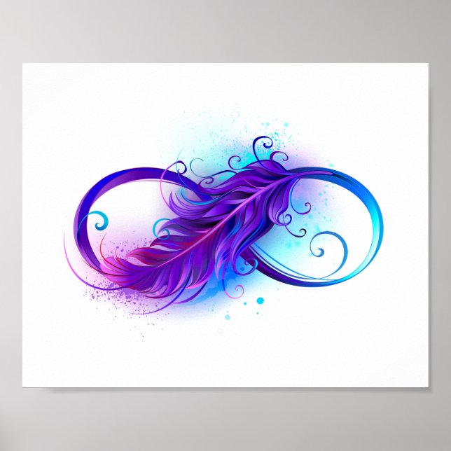 Infinity with Purple Feather Poster (Front)