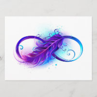 Infinity with Purple Feather