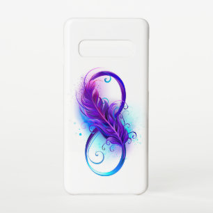 Infinity with Purple Feather Samsung Galaxy Case