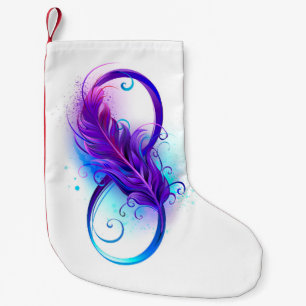 Infinity with Purple Feather Small Christmas Stocking
