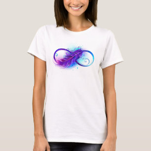Infinity with Purple Feather T-Shirt