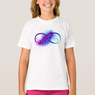 Infinity with Purple Feather T-Shirt