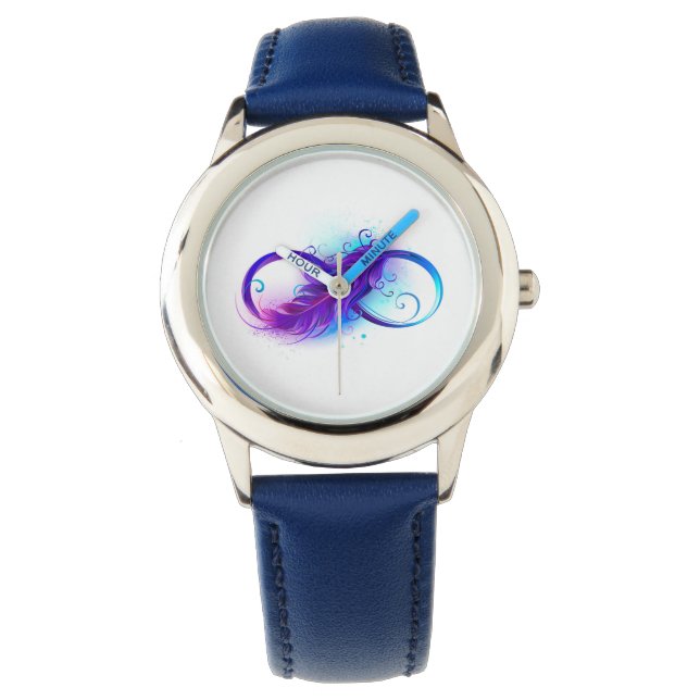 Infinity with Purple Feather Watch (Front)