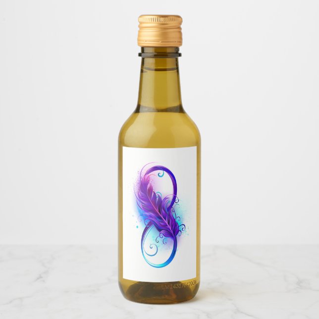 Infinity with Purple Feather Wine Label (Front)