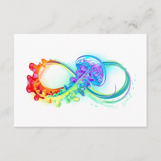 Infinity with Rainbow Jellyfish Advice Card (Front)
