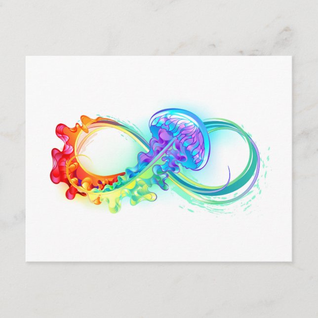 Infinity with Rainbow Jellyfish Advice Card (Front)