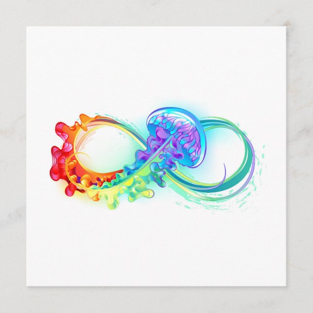 Infinity with Rainbow Jellyfish Advice Card (Front)