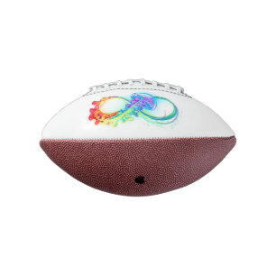 Infinity with Rainbow Jellyfish American Football