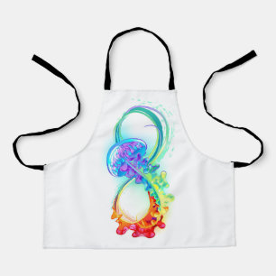 Infinity with Rainbow Jellyfish Apron