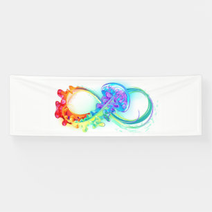 Infinity with Rainbow Jellyfish Banner