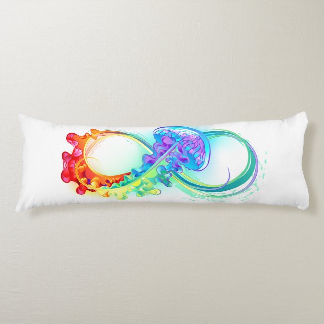 Infinity with Rainbow Jellyfish Body Cushion (Front)