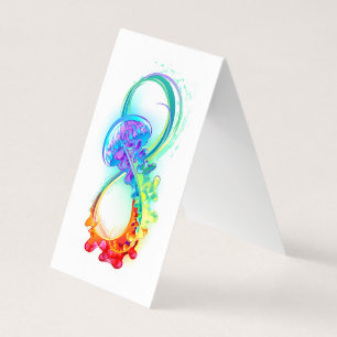 Infinity with Rainbow Jellyfish Business Card