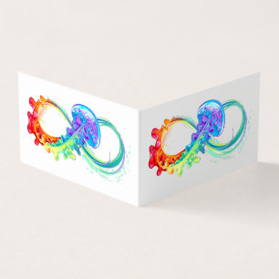 Infinity with Rainbow Jellyfish Business Card