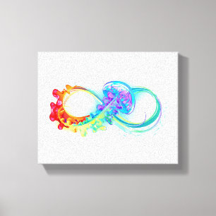 Infinity with Rainbow Jellyfish Canvas Print