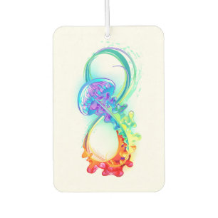 Infinity with Rainbow Jellyfish Car Air Freshener