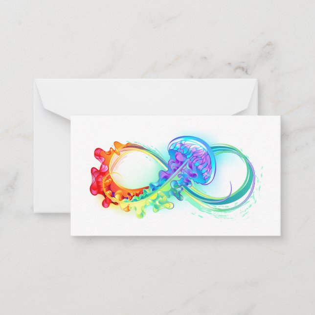 Infinity with Rainbow Jellyfish Card (Front)