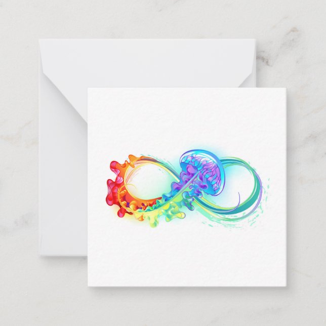 Infinity with Rainbow Jellyfish Card (Front)