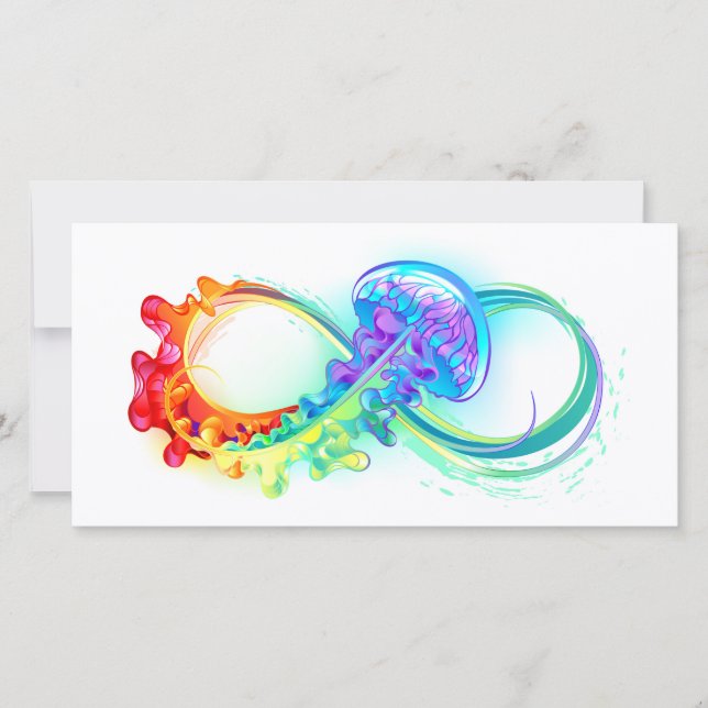 Infinity with Rainbow Jellyfish Card (Front)