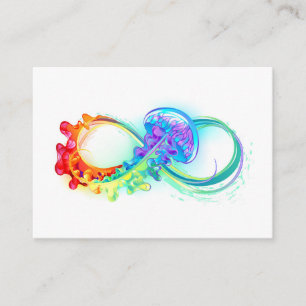 Infinity with Rainbow Jellyfish Enclosure Card
