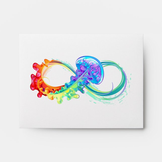 Infinity with Rainbow Jellyfish Envelope (Front)