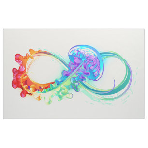 Infinity with Rainbow Jellyfish Fabric