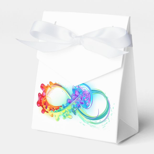 Infinity with Rainbow Jellyfish Favour Box (Front Side)