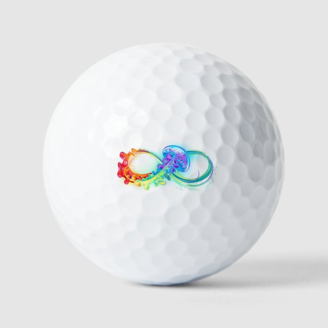 Infinity with Rainbow Jellyfish Golf Balls (Front)