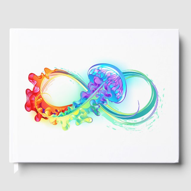 Infinity with Rainbow Jellyfish Guest Book (Front)