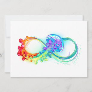Infinity with Rainbow Jellyfish Invitation