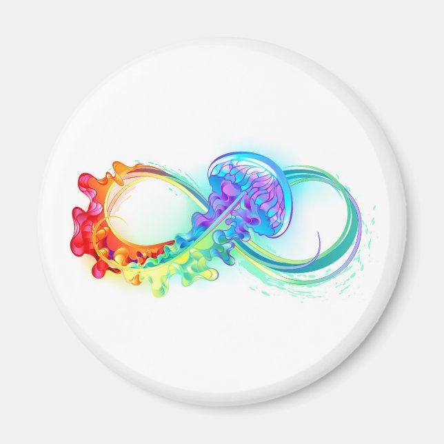 Infinity with Rainbow Jellyfish Magnet (Front)