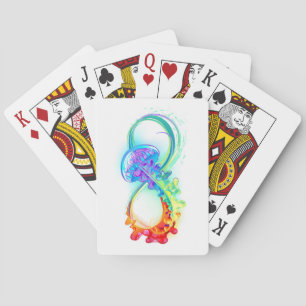 Infinity with Rainbow Jellyfish Playing Cards