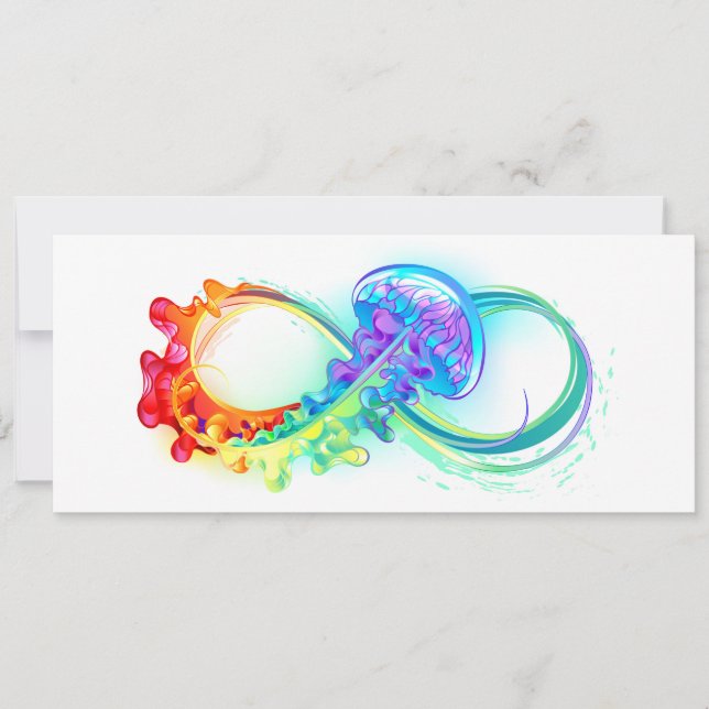 Infinity with Rainbow Jellyfish Save The Date (Front)