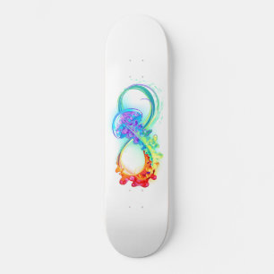 Infinity with Rainbow Jellyfish Skateboard