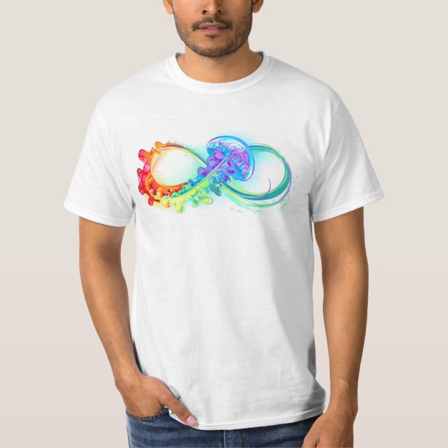 Infinity with Rainbow Jellyfish T-Shirt (Front)