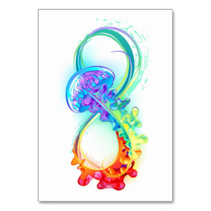 Infinity with Rainbow Jellyfish Table Number
