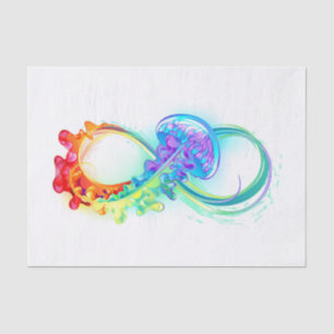 Infinity with Rainbow Jellyfish Tissue Paper