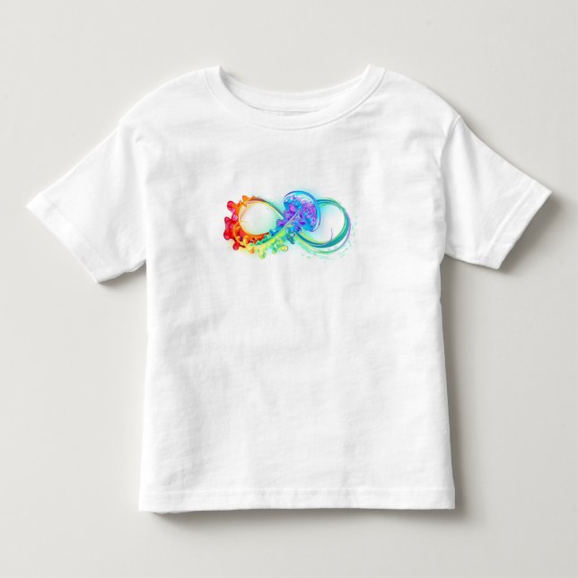 Infinity with Rainbow Jellyfish Toddler T-Shirt (Front)