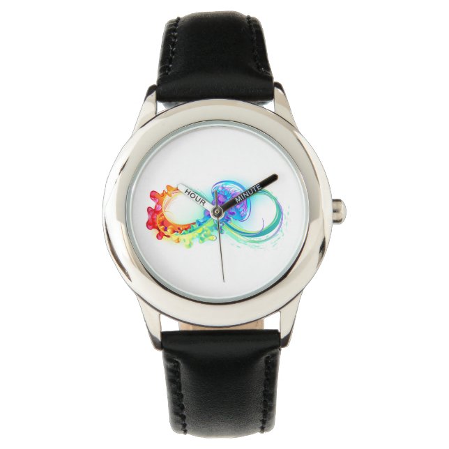 Infinity with Rainbow Jellyfish Watch (Front)